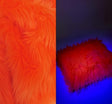 Neon Orange UV Reactive Shaggy Faux Fur Fabric