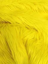 Neon Yellow UV Reactive Shaggy Faux Fur Fabric