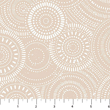 Cotton Print Natural Floribunda Soho 44/45 Fabric