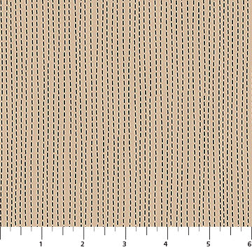 Cotton Print Fabric Natural In Stitches Soho 44/45"