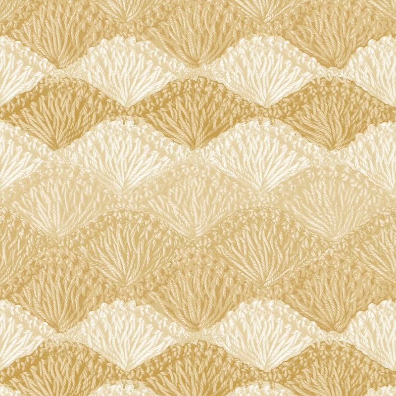 Cotton Quilt Back Fabric Natural Crochet Tan Shell Stitch Wideback 116/118"