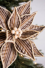 22” x 13" Stripe Poinsettia Stem