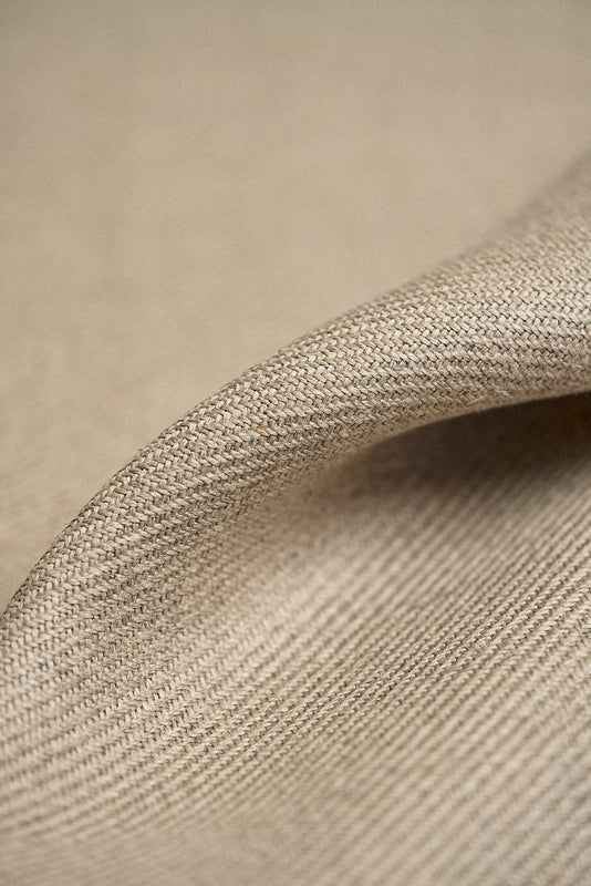1 Yard Solid Natural Pure Irish Linen Twill Fabric 18.5 oz Washed 54 Inches Wide