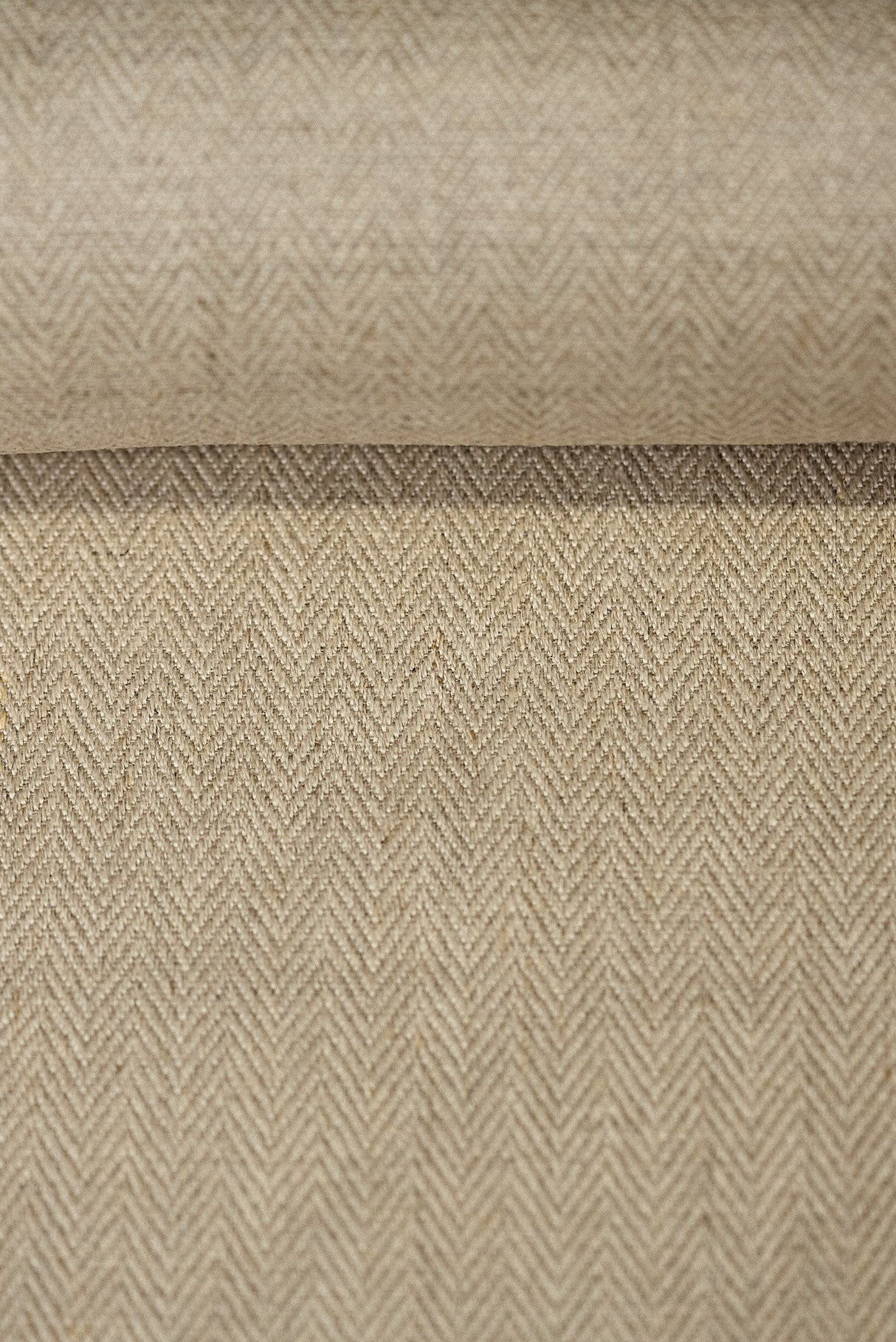 Linen Herringbone Fabric Natural