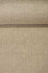 Linen Herringbone Fabric Natural