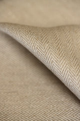 Linen Herringbone Fabric Natural