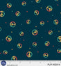 Cotton Fabric Navy Blue Rainbow Peace Symbol Peace, Love, Pickleball 44/45"