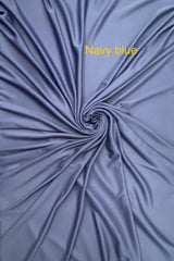 Stretch Lining Polyester Fabric - Navy Blue, Matte Soft, 60" Width