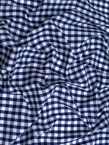 Gingham 1/4" Checkered Poly Cotton Fabric - Checkered Pattern, 57/58" Width (1 Yard)