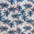Swim Knit Navy Palm Trees on Pink Tie Dye
