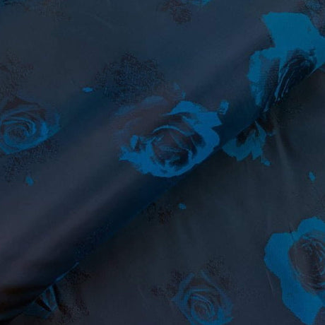 Rose Lining Rayon Polyester Fabric - Black, Medium Blue, Navy, Red, Silver