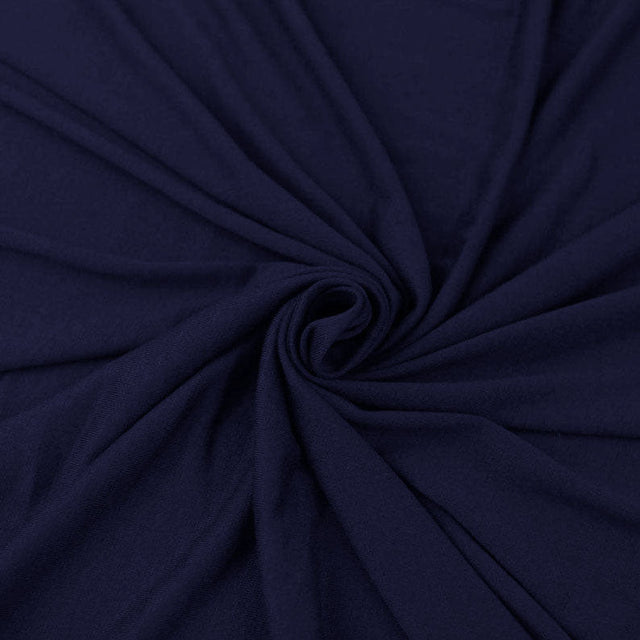 Cotton Spandex Jersey Knit Fabric Navy 4-Way Stretch
