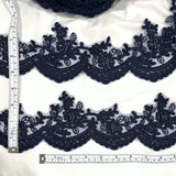 Embroidered Floral Beaded Lace Trim