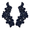Beaded Corded Floral Lace Applique Pair