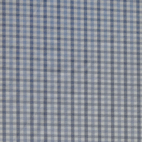 Stretch Woven Navy and Blue Gingham Fabric