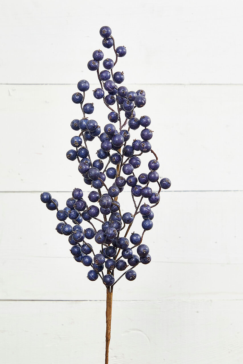 29” Navy Crabapple Christmas Spray
