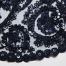 1 Yard Tulle Lace Fabric Embroidered with Sequins and Intricate Floral Pattern, 52" Wide