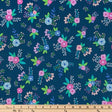 Quilting Cotton Navy Floral Apparel Fabric 100% Cotton