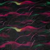 Neon Northern Lights Nylon Spandex Power Mesh Fabric - Neon Northern Lights Print, 55/56" Width (1 Yard)