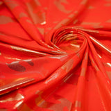 Foil Printed Cationic Spandex Fabric Neon
