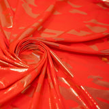 Foil Printed Cationic Spandex Fabric Neon
