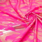 Foil Printed Cationic Spandex Fabric Neon