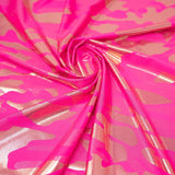 Foil Printed Cationic Spandex Fabric Neon