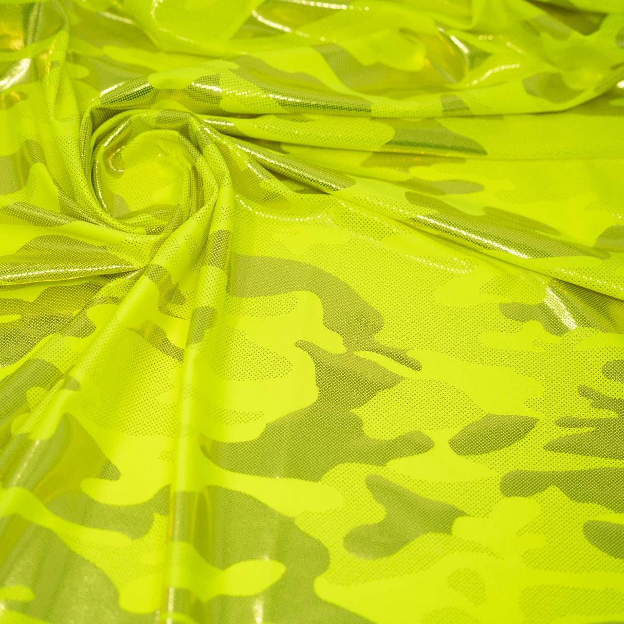 Foil Printed Cationic Spandex Fabric Neon