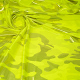 Foil Printed Cationic Spandex Fabric Neon
