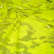Neon Nugi Foil Printed Cationic Spandex Fabric - Metallic Camouflage Foil Print, 56" Width (1 Yard)