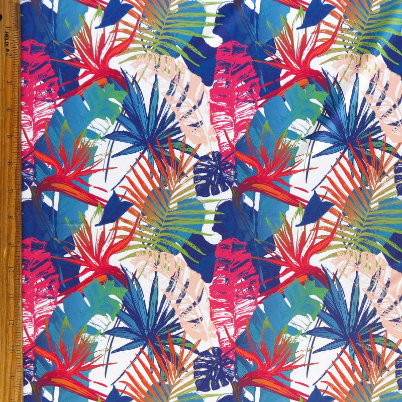 Swim Knit Poly Spandex Neon Foliage 4-Way Stretch