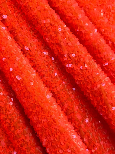 Sequin on Velvet Stretch Fabric