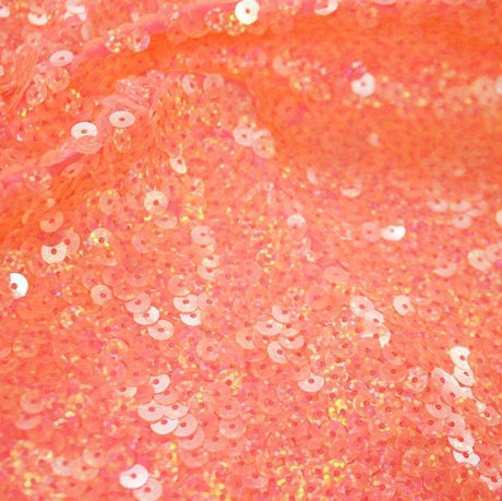 Dayglo Spandex Sequin Fabric - Neon Lime, Neon Orange, Neon Pink, Neon Hibiscus, 50" Width (1 Yard)