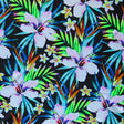 Swim Knit Nylon Spandex Neon Paradise Floral 4-Way Stretch