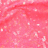 Dayglo Spandex Sequin Fabric - Neon Lime, Embroidered Sequin, 50" Width (1 Yard)