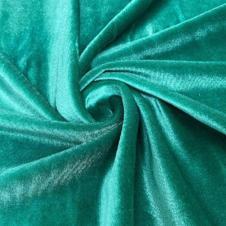 Soft Stretch Velvet Fabric - Spring Green, Hunter Green, Tiffany, Olive, Mint, Jade, 58" Width