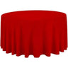 120" Round White Polyester Fabric - Wrinkle-Resistant, Reusable, Round Tablecloth