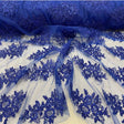 Sequin Lace Fabric With Embroideries On Mesh 100 Percent Polyester Fabric - Floral Sequin Lace, 51" Width
