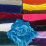 Luxury Velvet Spandex Fabric - Solid Color, 4-Way Stretch, 1 Yard