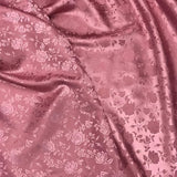 Rose Floral Jacquard Satin Fabric - Floral Jacquard, 60" Width