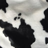 Velboa Faux Fur Fabric - Cow Animal Print, Black And White, 60" Wide