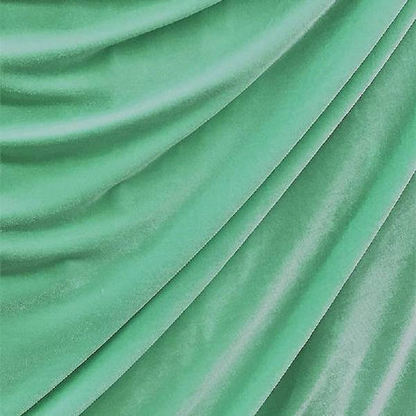 Soft Stretch Velvet Fabric - Spring Green, Hunter Green, Tiffany, Olive, Mint, Jade, 58" Width