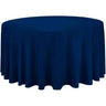 120" Round White Polyester Fabric - Wrinkle-Resistant, Reusable, Round Tablecloth