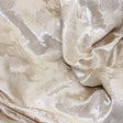 Champagne Rose Floral Jacquard Satin Fabric - Rose Floral Jacquard Brocade, 60" Width