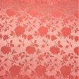 Coral Rose Floral Jacquard Satin Fabric - Coral Rose Floral Jacquard, 60/59" Width