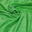 Neon Green Rose Floral Jacquard Satin Fabric - Neon Green Rose Floral Jacquard, 60" Width