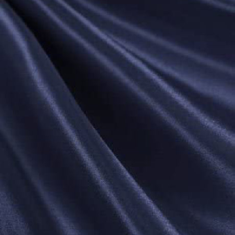 Navy Satin Charmeuse Fabric - Navy, 60" Width