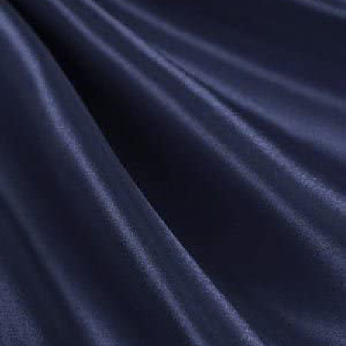 Navy Satin Charmeuse Fabric - Navy, 60" Width