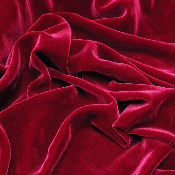 Premium Silk Rayon Velvet Fabric - Azalea, 45" Width