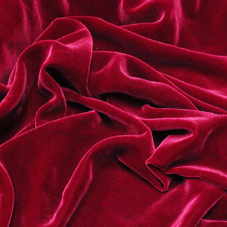 Premium Silk Rayon Velvet Fabric - Azalea, 45" Width